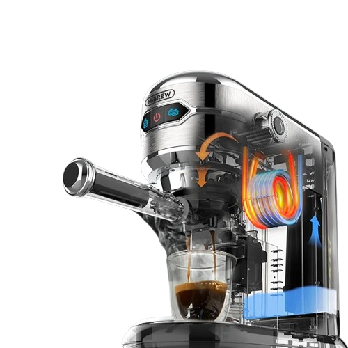 Coffee Maker Cafetera  HiBREW™️ 19 Bar Inox Semi Automatic Super Slim ESE