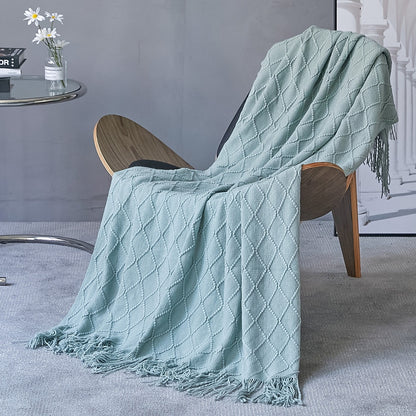 Inya Chunky Knit Blanket™ Soft Tassel Bed Home Decorative Sofa