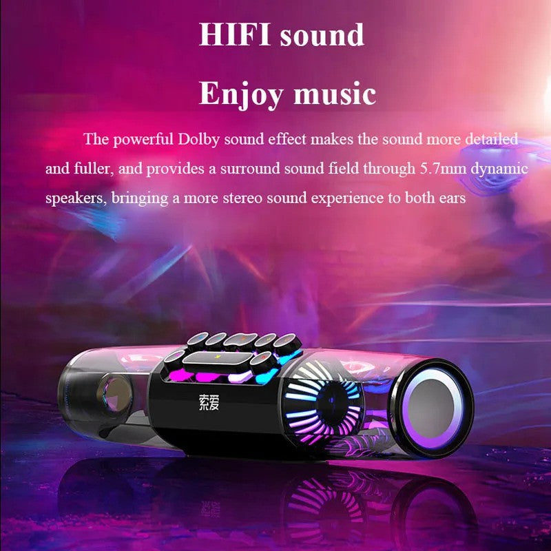 SOAIY SH19s™️ Gaming Bluetooth Speaker RGB Computer Soundbar 3D TV