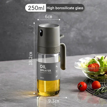 Oil Spray Bottle High Borosilicate Spritz'n Seal™️ Glass Cooking Dispensers Olive