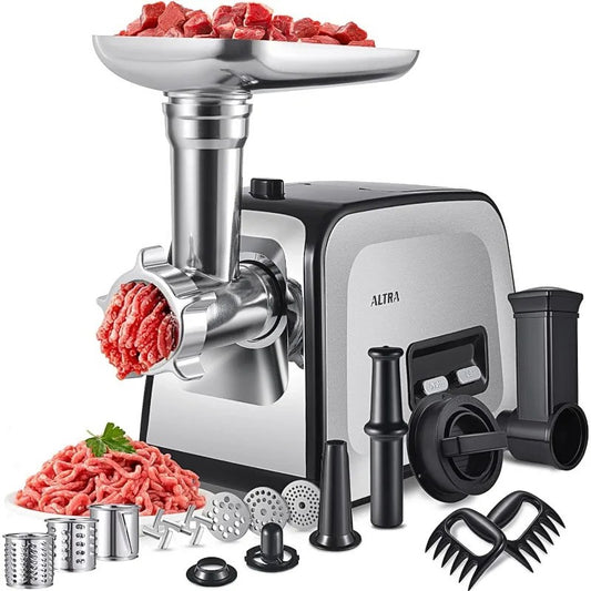 Meat Grinder 2800W Max Electric Meat Mincer Stainless Steel Blades GrindMaster™