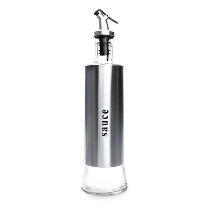 Stainless Steel Oil Bottle No-drip Bottles Sauce Vinegar Gourmet Elegance™