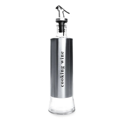 Stainless Steel Oil Bottle No-drip Bottles Sauce Vinegar Gourmet Elegance™