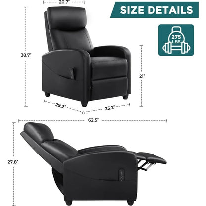 Adjustable Modern Sofa Recliner Massage Living Room Adjustable PU Leather SMUG™️